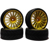 Комплект RC колес (4 шт), окрашенные в желтый, оригинальные